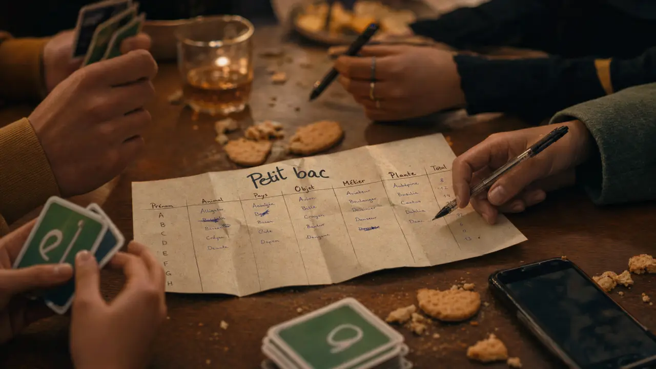 Jeu a faire entre amis sans matériel : Petit bac sur table avec téléphone