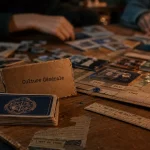 Jeux de société culture générale, cartes et chronologie sur table