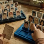 Qui est ce jeux de société : plateaux face à face et vrai visage