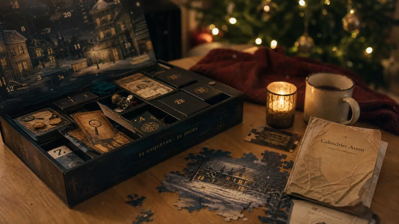 Calendrier de l avent jeux de société : 24 cases, jeux et mini puzzles