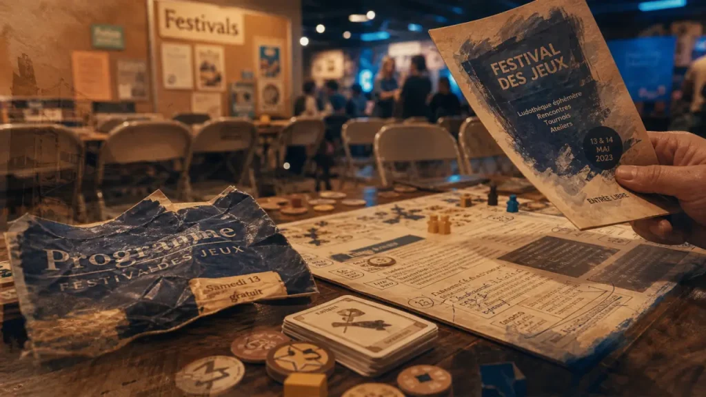 Trouver un festival de jeux de société sans perdre de temps : ville, gratuité et jeux sur place