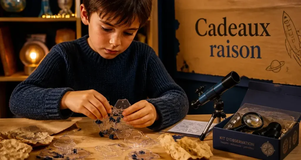 Idee cadeau enfant 7 ans : enfant qui assemble un jeu de construction pour stimuler son éveil et sa créativité