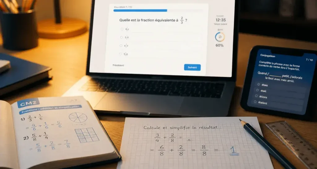 Jeux éducatifs CM2 : réviser efficacement sans transformer l’écran en temps passif