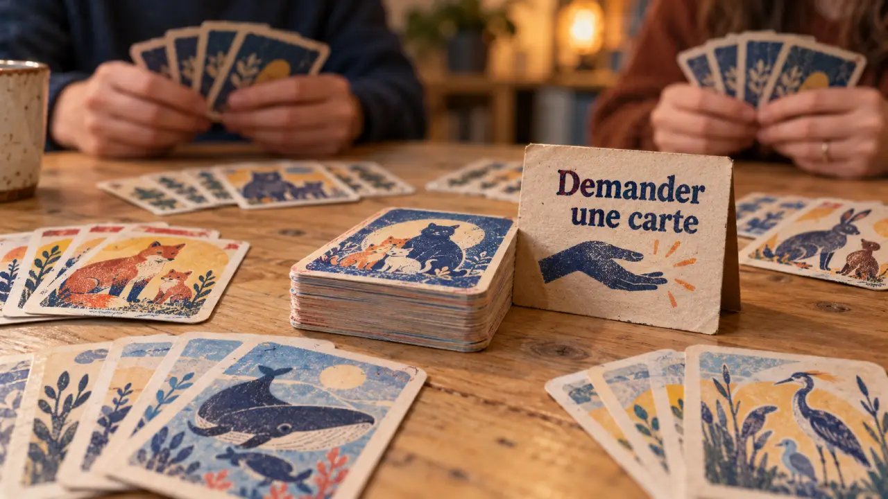 7 famille jeu : piocher, rejouer, poser ses cartes