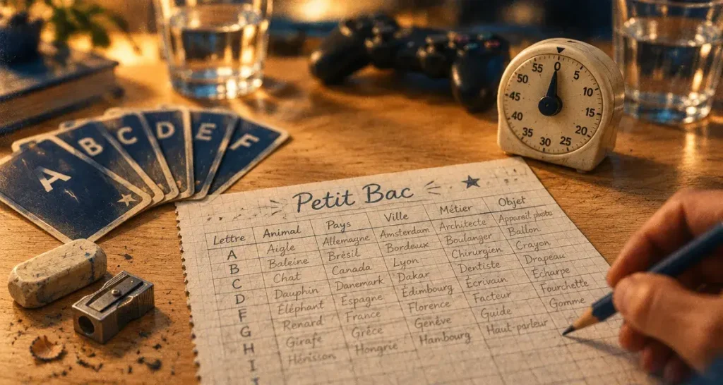 Jeu de société Petit Bac : quelle formule choisir entre feuille, cartes et rapidité ?