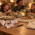 Jeu en famille à table : cartes « A Table ! » autour de la table