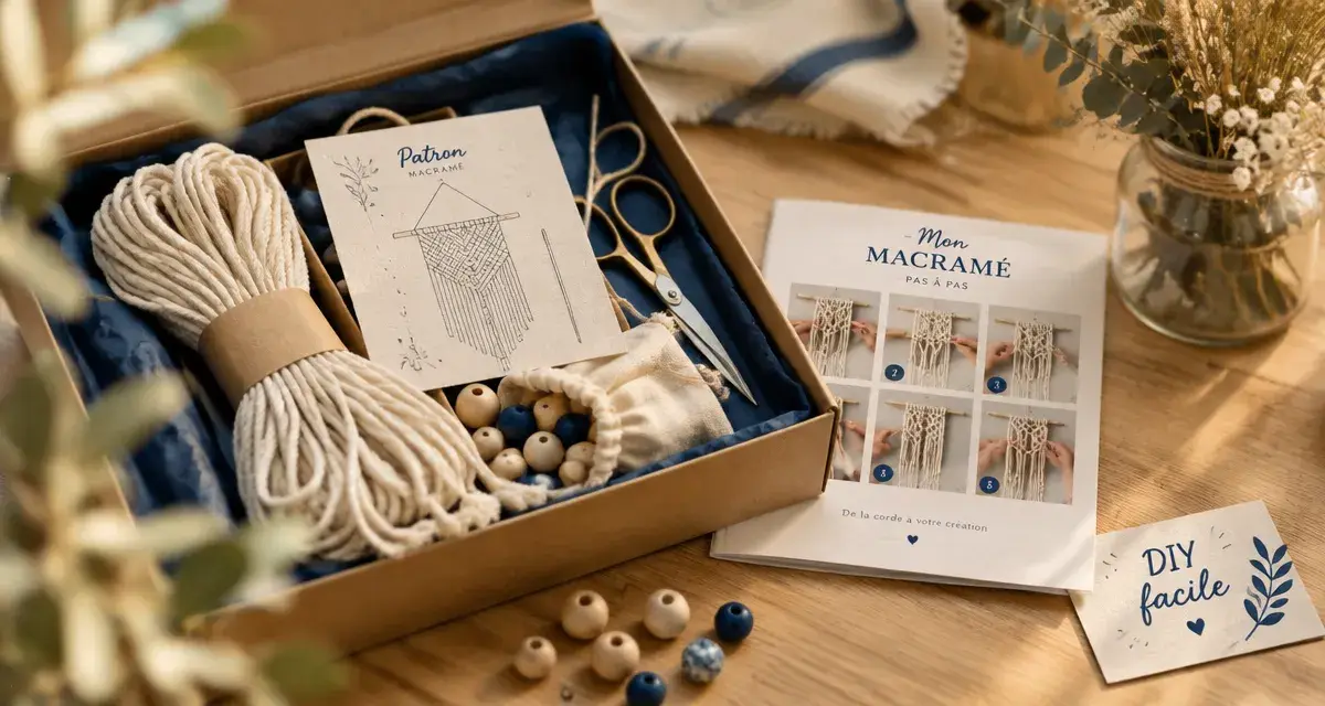 Kit créatif adulte DIY facile sur table en bois